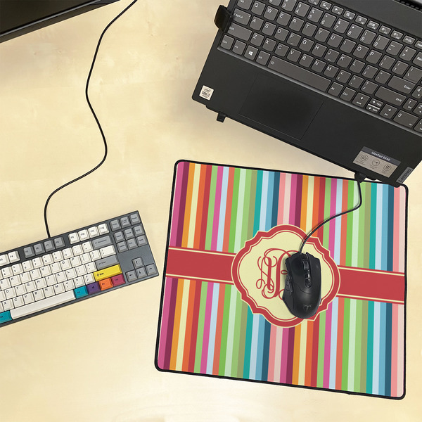 Retro Vertical Stripes Medium Gaming Mats - LIFESTYLE