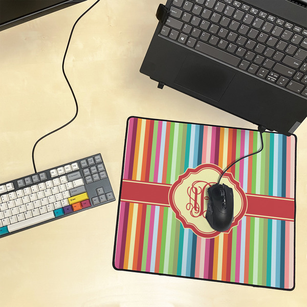 Retro Vertical Stripes Medium Gaming Mats - LIFESTYLE