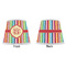 Retro Vertical Stripes Poly Film Empire Lampshade - Approval
