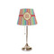 Retro Vertical Stripes Poly Film Empire Lampshade - On Stand