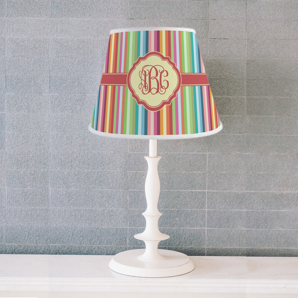Retro Vertical Stripes Poly Film Empire Lampshade - Lifestyle