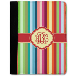 Retro Vertical Stripes Notebook Padfolio w/ Monogram