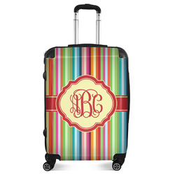 Retro Vertical Stripes Suitcase - 24"Medium - Checked (Personalized)