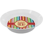 Retro Vertical Stripes Melamine Bowl (Personalized)