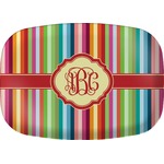Retro Vertical Stripes Melamine Platter (Personalized)