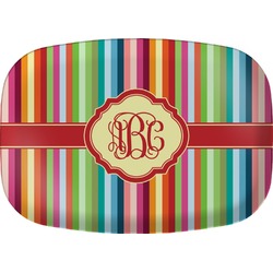 Retro Vertical Stripes Melamine Platter (Personalized)