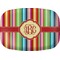 Retro Vertical Stripes Melamine Platter (Personalized)