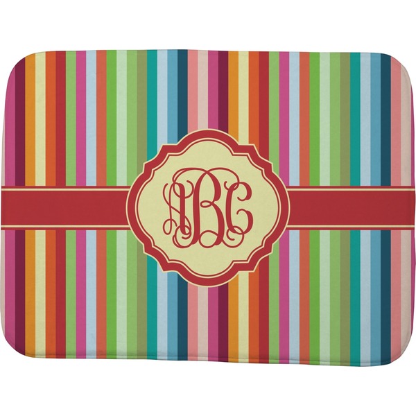 Custom Retro Vertical Stripes Memory Foam Bath Mat - 48"x36" (Personalized)