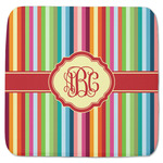 Retro Vertical Stripes Memory Foam Bath Mat - 48"x48" (Personalized)