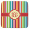 Retro Vertical Stripes Memory Foam Bath Mat - 48"x48" (Personalized)