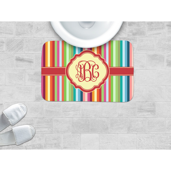 Retro Vertical Stripes Memory Foam Bath Mat - LIFESTYLE