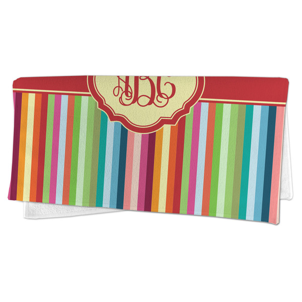 Retro Vertical Stripes Microfiber Dish Rag - FOLDED (half)