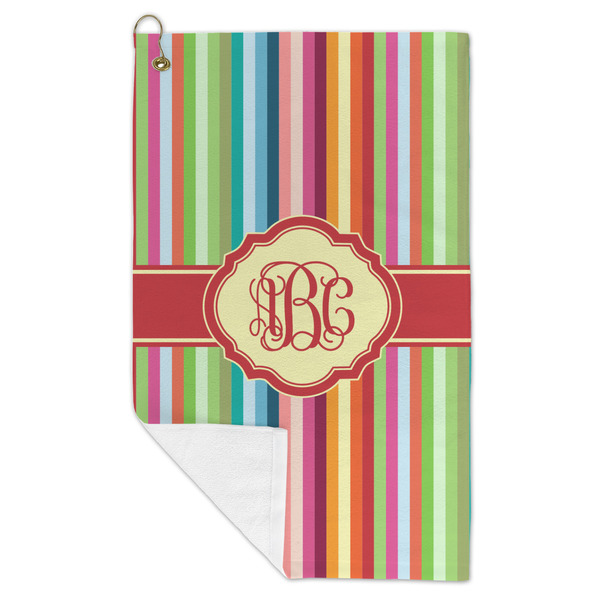 Retro Vertical Stripes Microfiber Golf Towels - FOLD