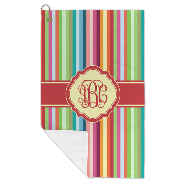 Retro Vertical Stripes Microfiber Golf Towels - FOLD