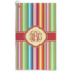 Retro Vertical Stripes Microfiber Golf Towel (Personalized)