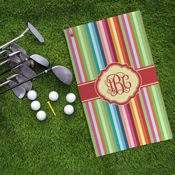 Retro Vertical Stripes Microfiber Golf Towels - LIFESTYLE