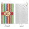 Retro Vertical Stripes Microfiber Golf Towels - Small - APPROVAL
