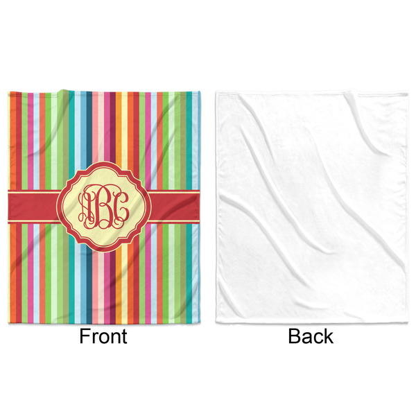 Retro Vertical Stripes Minky Blanket - 50"x60" - Single Sided - Front & Back