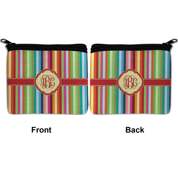 Retro Vertical Stripes Neoprene Coin Purse - Front & Back (APPROVAL)