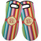 Retro Vertical Stripes Neoprene Oven Mitts - Set of 2 w/ Monogram