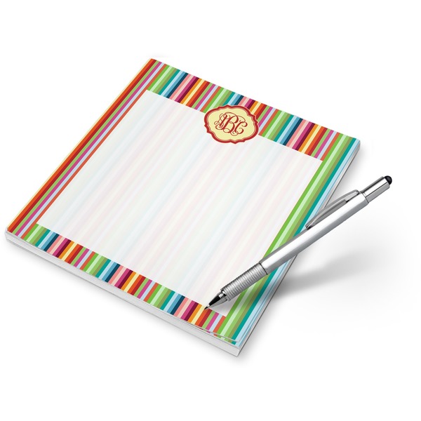 Custom Retro Vertical Stripes Notepad (Personalized)