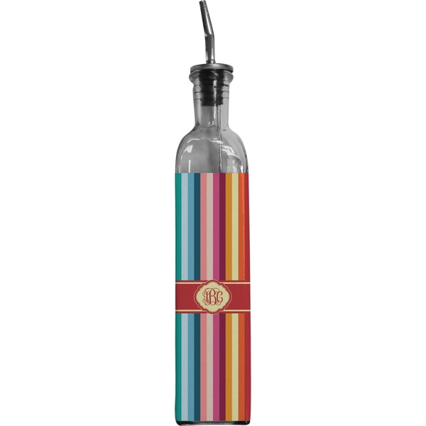 Custom Retro Vertical Stripes Oil Dispenser Bottle (Personalized)