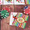 Retro Vertical Stripes On Table with Poker Chips