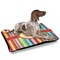 Retro Vertical Stripes Outdoor Dog Beds - Large - IN CONTEXT
