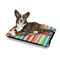 Retro Vertical Stripes Outdoor Dog Beds - Medium - IN CONTEXT
