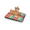 Retro Vertical Stripes Outdoor Dog Beds - Small - IN CONTEXT