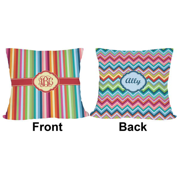 Retro Vertical Stripes Outdoor Pillow - 16x16