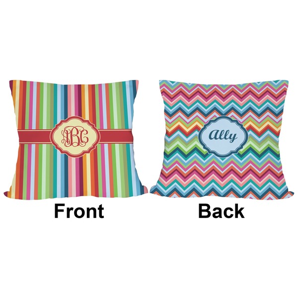 Retro Vertical Stripes Outdoor Pillow - 18x18