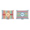 Retro Vertical Stripes  Outdoor Rectangular Throw Pillow (Front and Back)