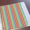 Retro Vertical Stripes Page Dividers - Set of 5 - In Context