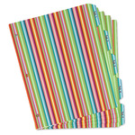 Retro Vertical Stripes Binder Tab Divider - Set of 5 (Personalized)