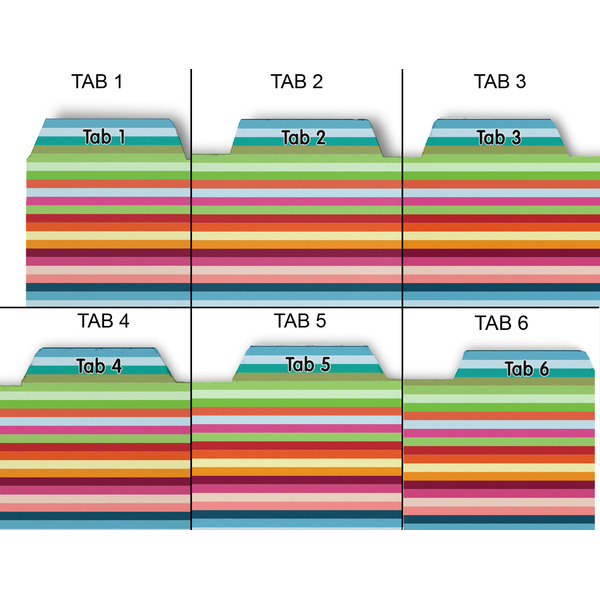 Retro Vertical Stripes Page Dividers - Set of 6 - Approval