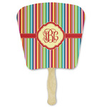 Retro Vertical Stripes Paper Fan (Personalized)
