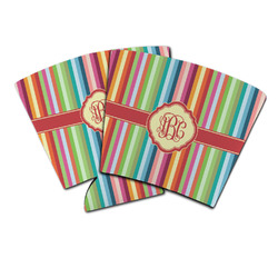 Retro Vertical Stripes Party Cup Sleeve (Personalized)