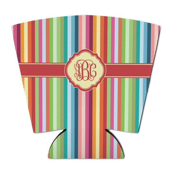 Custom Retro Vertical Stripes Party Cup Sleeve - with Bottom (Personalized)