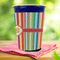 Retro Vertical Stripes Party Cup Sleeves - with bottom - Lifestyle