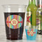 Retro Vertical Stripes Party Cups - 16oz - In Context