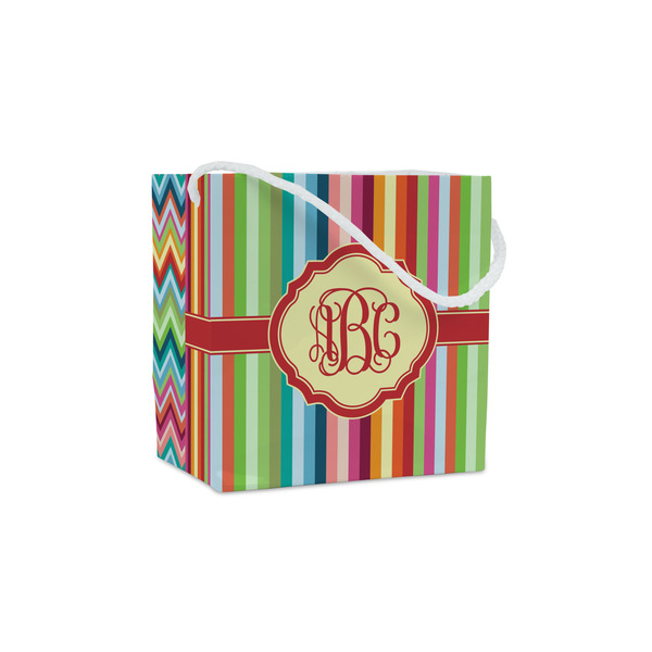Custom Retro Vertical Stripes Party Favor Gift Bags (Personalized)