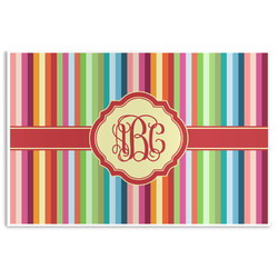 Retro Vertical Stripes Disposable Paper Placemats (Personalized)