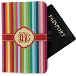 Retro Vertical Stripes Passport Holder - Fabric (Personalized)
