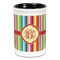 Retro Vertical Stripes Ceramic Pencil Holders - Black