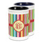 Retro Vertical Stripes Ceramic Pencil Holder - Large
