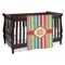 Retro Vertical Stripes Personalized Baby Blanket