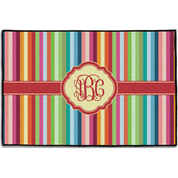 Retro Vertical Stripes Door Mat - 36"x24" (Personalized)