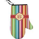 Retro Vertical Stripes Oven Mitt (Personalized)