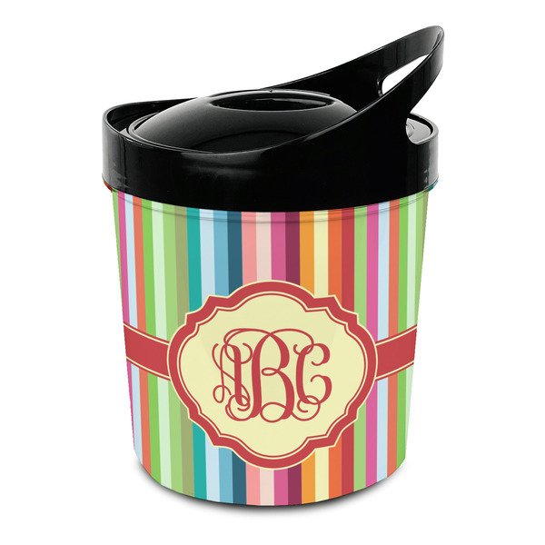 Custom Retro Vertical Stripes Plastic Ice Bucket (Personalized)